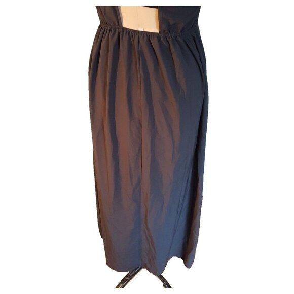 Tea n Rose maxi long gray cut out strappy back straight tank tunic maxi dress S - Picture 5 of 11